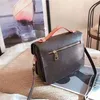 New Ms Single Girls Women Shoulder Messenger Bags Borsa portatile rilassante spalla inclinata stampa borse in vera pelle borsa marrone