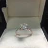 Anelli a grappolo Fashion 2Ct Cushion Cut Diamond Wedding Engagement per le donne 925 Sterling Silver Ring Fine Topaz Jewelry Gift all'ingrosso