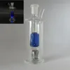 Hookah Glass Bong With LED Glowing Light Mini 10mm Joint Water Bongs Clear Smoking Pipes Perc Recycler Bubbler Percolator Dry Herb Tobacco