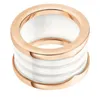 fashion titanium steel love ring silver rose gold ring for lovers white black Ceramic couple ring For gift223v5106308