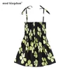 Meisje jurken mudkingdom kleine meisjes mouwloze jurk elastische buis top leuke bloemen casual zomer strand mooie print verkoop