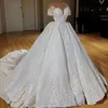 Luxus arabische kurze Ärmel Spitze Ballkleid Brautkleider schiere Illusion Hals Tüll Applikation geraffte Brautkleider Vestido de noiva Princesa