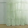 White Blinds Rod Curtain Tulle Multi-layered Lace Curtains for Bedroom Window Solid Color Blackout Curtain Home Use Cortinas 210913