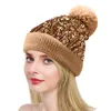 Gorro/crânio tampas 2022 chapéus de moda feminino outono balde de inverno chapéu malha