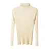 Turtleneck Pullover Sweater Female Autumn Winter Sunken Stripe Long-Sleeve Knit Jersey women Full Pullovers 210420