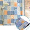 Bathroom Self-Adhesive Wallpaper Kitchen Renovation Wall Stickers Toilets Waterproof Tile Stickers Restroom Moisture-proof Film 210705