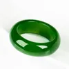 Anello in pietra di giada verde naturale Ciondolo intagliato a mano cinese Gioielli in giadeite Accessori moda Amuleto per uomo Donna Regali fortunati