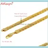 Chaînes Pendentifs Jewelrychains Adixyn Longueur 60Cm Largeur 7Mm, Colliers épais éthiopiens Hommes Femmes Couleur Or Afrique Érythrée Chunky Chain/Duba