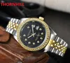 Mouvement de quartz Montre de luxe Montres de 40 mm en acier inoxydable Super montre-bracelet Hommes Amoureux des femmes Women Watch horloge