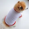 Vêtements pour chiens Blancs de sublimation Vêtements pour chiens Blanc Chemises pour chiots vierges Couleur unie Petit T-shirt Coton Outwear Fournitures pour animaux de compagnie 2 couleurs S