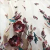 Echt beeld Een lijn avondjurken 3D Floral geappliceerd pailletten Champagne Prom Dress Riem Formele Pageant Toga Custom Made Party Draag vestido de Novia