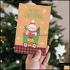 Greeting Event Festive Party Supplies Home & Gardengreeting Cards 4 Sets Christmas Gift Years Blessing Mixed Style Drop Delivery 2021 Z70Wv