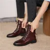 Meotina Couro Genuíno Couro Médio Senhoras Botas Mulheres Tornozelo Botas Sapatos Cruz Amarrado Zíper Bloco Saltos Botas Short Botas Outono Inverno 210608