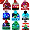 Lüks-Yeni Yıl LED Işık Noel Şapka Beanie Kazak Örme Noel Işık Up Örme Şapka Çocuk Yetişkin Noel Partisi için 15 Stil