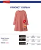 AOSTA BETTY Autumn Long Sleeve Dress Girls Embroidery Elves Flowers Pattern Round Neck Cotton Children Casual Brown Dresses 2-7y G1215