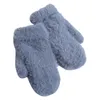 1pair Mittens Adults Winter Warm Daily Outdoor Camping Soft Protect Hands Fashionable Faux Fur Women Gloves One Size Comfortable1