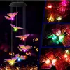 Autres éclairages intérieurs Solar Wind Chime Angel Lustre Couleur Changeante Décoration de jardin extérieur Lumière LED pour maman femme cadeau