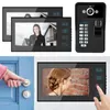 Other Door Hardware 7in Fingerprint RFID Password Video Intercom 2 Monitor HD Wired Smart Doorbell Access System100240V5194831