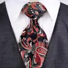 Strikjes Prachtige Bloemen Paisley Goud Rood Paars Roze Zwart Heren Stropdas 100% Zijde Jacquard Geweven Groothandel Merk