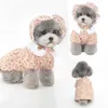 Cute Cat Puppy Small Dress Summer Pet Dresses Skirt Yorkshire Poodle Bichon Pomeranian Shih Tzu Dog Costume Hat Cap Dropship