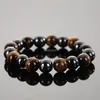 Rosso Nero Ematite Occhio di Tigre Bracciale Elastico Perline Smalto Bracciali per Donna Uomo Gioielli Moda Will e Sandy