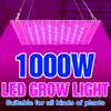 Grow Lights 1000W Full Spectrum LED-växter Light 220V Blomstertillväxtbelysning 1500W Phytolamps För plantor Fito Lamps Hydroponic tält