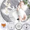 INS BABY INFANT PLAY MATS KIDS CRAWLING CARPET FLOOR RUG BABY BEDDING RABBIT BLANKET COTTON INFANT CARPET KIDS ROOM DECOR 90CM 210402