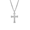 Fashion Female Cross Pendants Dropshipping Gold Color Crystal Jesus Pendant Necklace Jewelry For Men