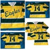 Vin40Custom Utah Grizzlies 14 Gavin Morgan Jerseys Yellow Vintage Men Stitched Embroidered Hockey Jersey Size S-4XL