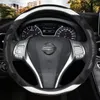 Steering Wheel Covers PU Leather 38CM Cover For Qashqai Juke Primera Versa Almera Terrano Kicks March Murano 350z NV200