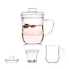 Tasse de lait en verre transparent Tasse de lait de thé TeaPotte Théière Bouilloire avec infuseur F 50JD Verres à vin