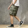 Mäns Shorts Camouflage Cargo Mens Sweatshorts Sweat Byxor Man Fashion Brand Ren Bomull Trendig Sport Pirat Lös Casual Pant
