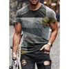 Camisetas para homens 2021 moda verão camisetas masculinas estampadas digitais manga curta tops respiráveis gola redonda camisetas 8 estilos