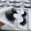 Lyx 25mm Mink Lashes Falska ögonfransar Lång 3D 5D Mjukt rörig Fluffy Eyelash Makeup Naturlig dramatisk Korsad tjock Volumn Maquiagem