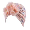 Baby Turban Bow Bone para meninas infantil cabeça envoltório macio knotting floral tampão criança crianças