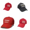 Trump 2024 Hat Trump Cotton Sunscreen Baseball Cap with Adjustable Buckles Embroidery Letters USA Cap Red and Black Color for Outdoor 754 T2