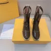 Newest autumn winter women platform boots designer luxury zipper boot casual high shoes sexy Letter fashion low heels shoe patent leather with box top quality