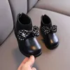 Boots Girls Platform Fashion Little Princess Kids Shoes For Girl With Butterfly Solid Sock Soft Warm Autumn Short