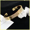 Designer de Moda Anel Pulseira de Ouro Anel de Ouro Jóias de Luxo Anéis de Diamante Noivados Para Mulheres Amor Pulseiras F Marcas 21100601R