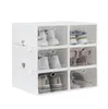 2021 Shoe Storage Boxes 36 Pack Clear Plastic Stackable -White Holders Racks Home & Organization