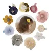 Kids Children Hairpins Accessories Barrettes Baby Fabric Bow Flower with pearl Hair clips Girls Headdress cute lovely Headwear M3659