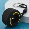Keychains Luxury Mini Tire Keychain Car Key Accessories PVC Tyre Pendant Bag Charm Men's Gadgets Gifts For Friends Lovers Miri22