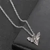 Collier papillon tête de mort entière, Mini pendentif mignon pour femmes, païen avec carte, bijoux cadeau pour hommes