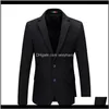 Suits & Clothing Apparel Drop Delivery 2021 Single Road American Man Blazers Wool Frock Coat Royal Blue Suit Stage Costumes For Singers Mens