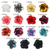 Accessoires cheveux 20 PCS/Lot 6 pouces grandes fleurs en tissu Satin fait à la main bricolage bébé fille Boutique pour Barrette bandeau chapeaux