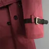 Hommes Trench-Coats Printemps Automne Rouge Casaco Masculino Homme Mi-long Hommes Double Boutonnage Vêtements All-match Combat Peau Pardessus Hommes