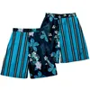 shorts de praia florais