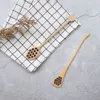 Wooden Honey Coffee Spoons Long Mixing Spoon Bee Tools Stirrer Muddler Stirring Stick Dipper Wood Carving RH9530