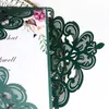 Cartões de felicitações Carta de convite para férias Cartão de bênção Cartão de bênção a laser Cutout Papel Pearlescent Tintet Green White