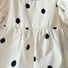 Lider Letni Lato Maluch Dzieci Pajki Moda Polka Dot Girls Jumpsuits Infant Casual Odzież Urodzony Ubrania z Bowtie 210708